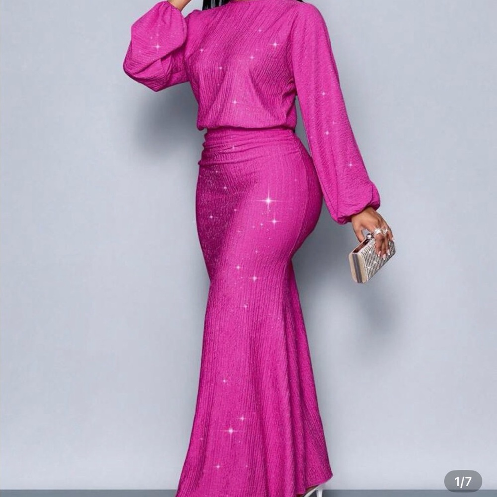 SHEIN Pink Maxi Dress